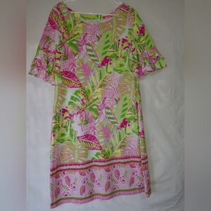 Pappagallo Short Flutter Sleeved Dress Size Large